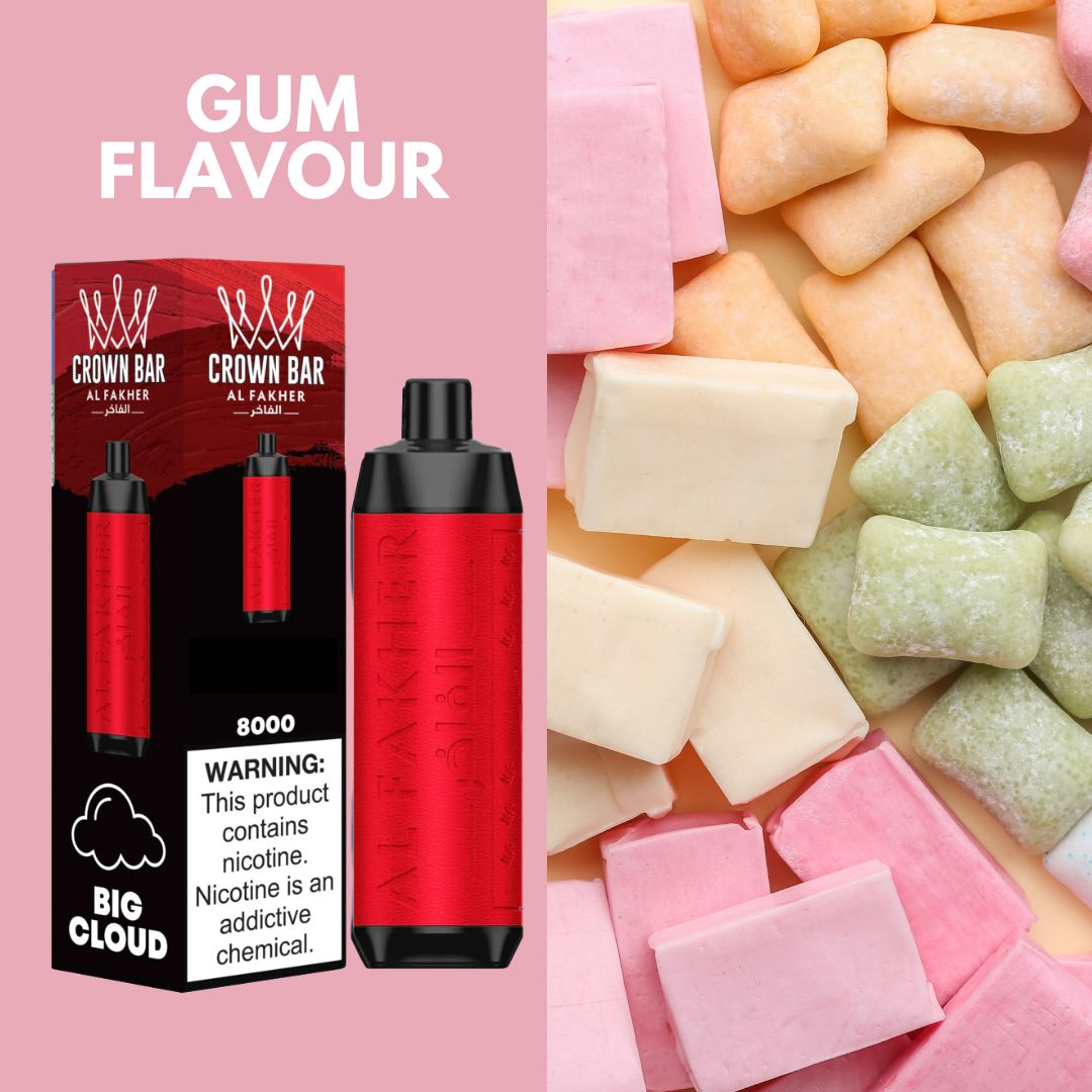 Shisha Al Fakher Crown Bar 8000 Gum Flavour