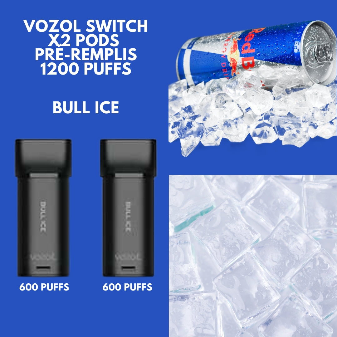 Vozol Switch 600 x2 Pods Pré-remplis Bull ICE