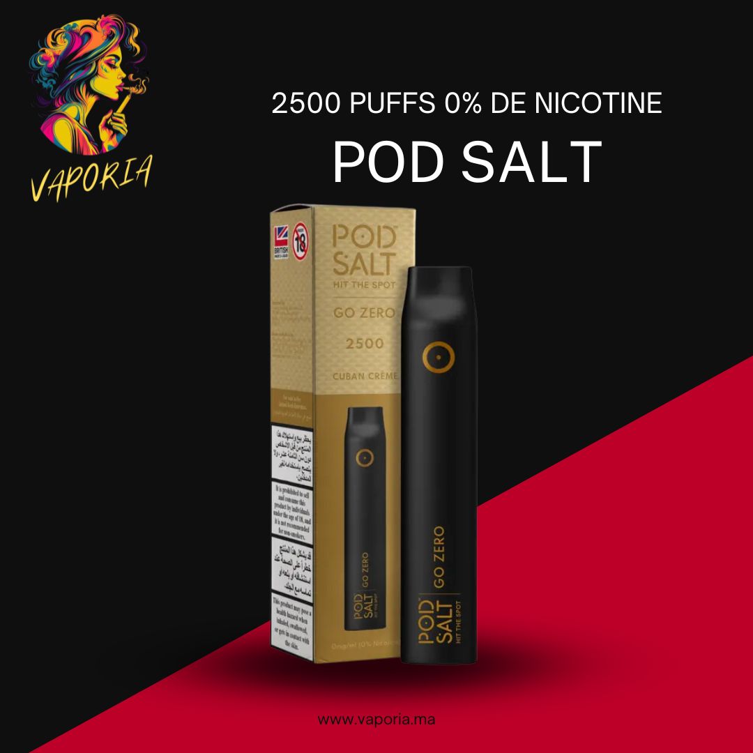 Pod Salt Go Zero Creme Tobacco 2500 Puffs 0